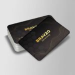 Rounded Corner Gold Foil Spot UV Matt Lamination 400gsm