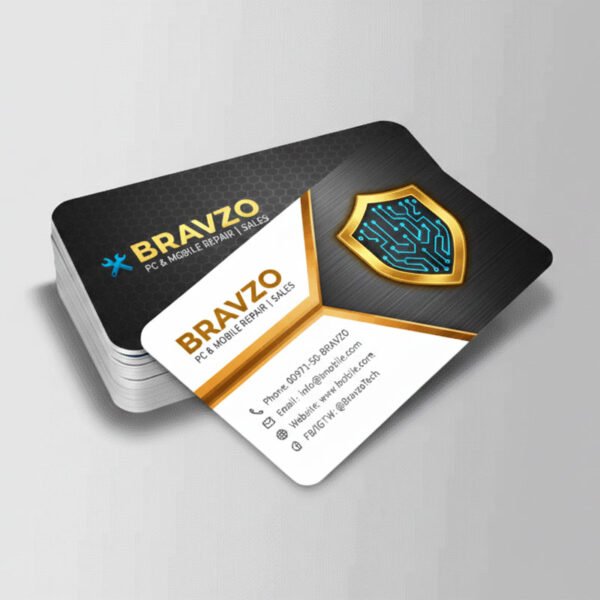 Rounded Corner Gold Foil Spot UV Velvet Lamination 760mic