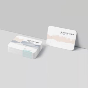 rounded corner spot UV velvet lamination 760mic business card
