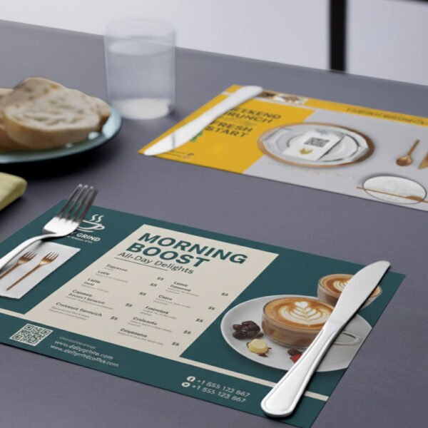 Custom table matt printing for restaurants in UAE