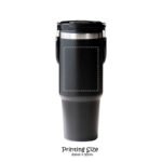 Tumbler with Handle and Sipper Black