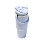 Tumbler with Handle and Sipper Ice Blue