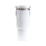 Tumbler with Handle and Sipper White