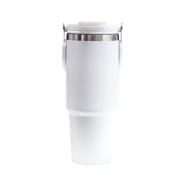 Tumbler with Handle and Sipper White