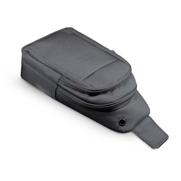 Black compact shoulder side bag front view UAE