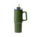 Green Tumbler with Straw and Handle Dubai