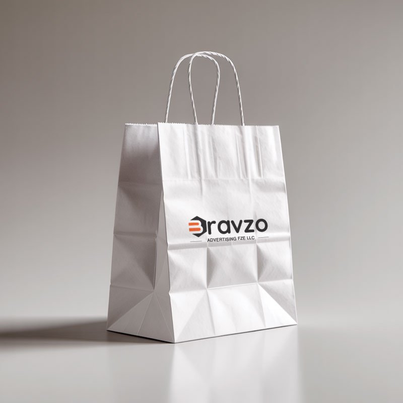 custom kraft shopping bag printing UAE