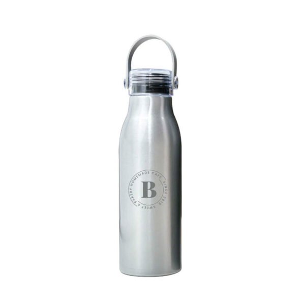 silver 750ml aluminum water bottle UAE
