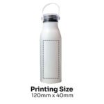 white 750ml aluminum water bottle reusable UAE